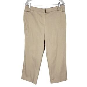 Lane Bryant Crop Pants 14 Tan Khaki Stretch New